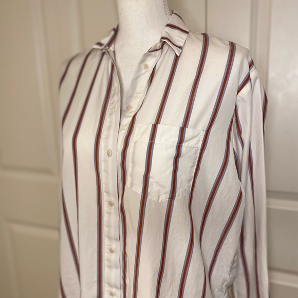 Madewell Oversized Ex-Boyfriend Shirt in Odessa Stripe | Size XS - Picture 5 of 13